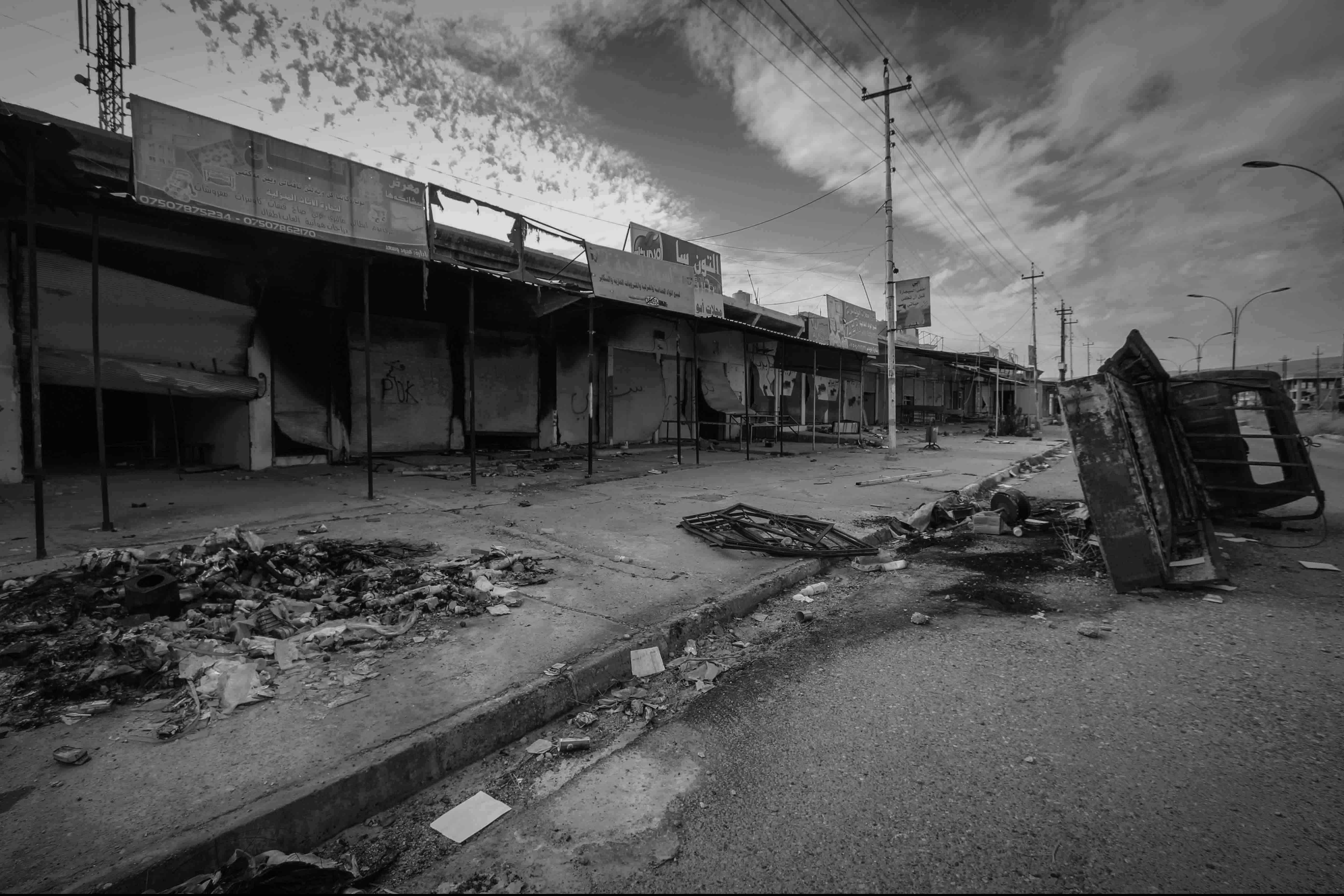 ما زالت المدينة الواقعة في محافظة نينوى مدمرة الى حد كبير (تصوير: شفان هركي)